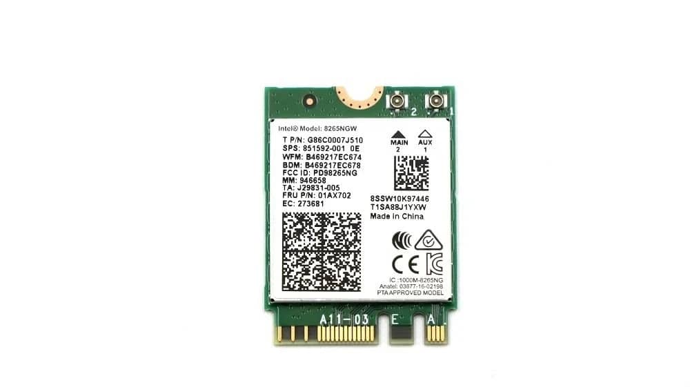 Orijinal Intel 8265NGW wifi kartı